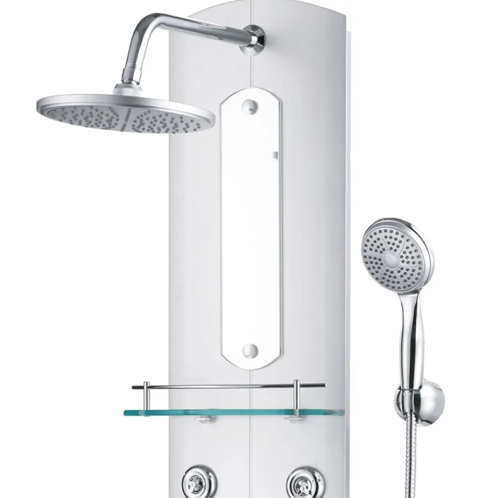 vidaXL Douchepaneel 25x43x110 cm zilverkleurig