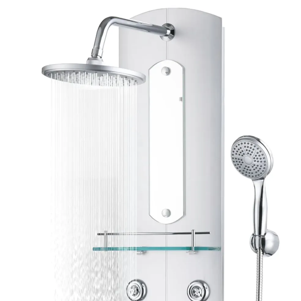 vidaXL Douchepaneel 25x43x110 cm zilverkleurig