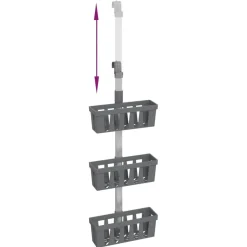 vidaXL Doucherek 30x15x(67-105) cm aluminium