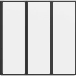 vidaXL Douchescherm Zwart 120 x 2 x 117 cm Aluminium en PP