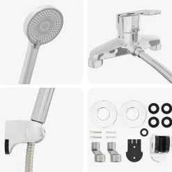 vidaXL Doucheset Chroom G 1 / 2 inch