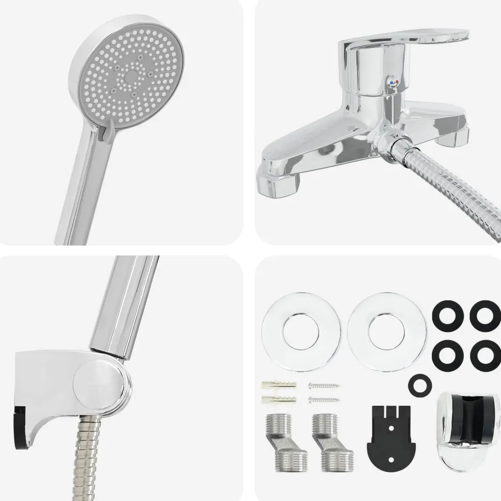 vidaXL Doucheset Chroom G 1 / 2 inch