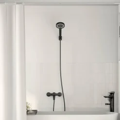 vidaXL Doucheset Zwart G 1 / 2 inch Koper