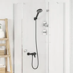 vidaXL Doucheset Zwart G 1 / 2 inch Koper