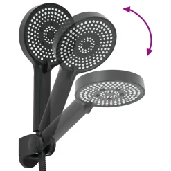 vidaXL Doucheset Zwart G 1/2 inch