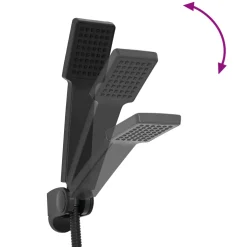 vidaXL Doucheset Zwart G 1/2 inch