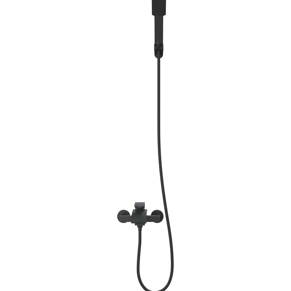 vidaXL Doucheset Zwart G 1/2 inch