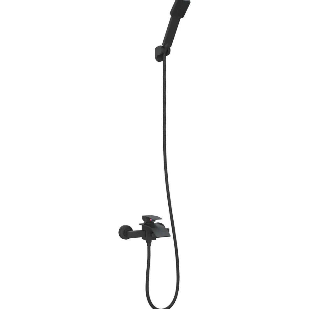vidaXL Doucheset Zwart G 1/2 inch