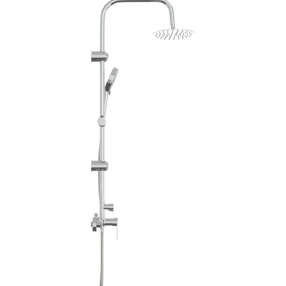 vidaXL Douchesysteem Chroom Roestvrij staal 21 x 48 x 112 cm