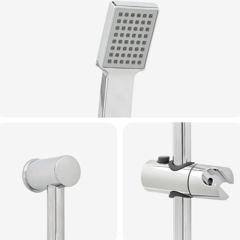 vidaXL Douchesysteem set Chroom 70 cm Roestvrij staal
