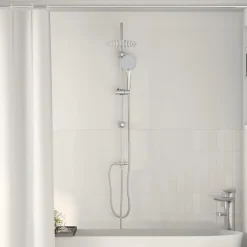 vidaXL Douche systeem zilver 47 x 20 x 95 cm Roestvrij staal