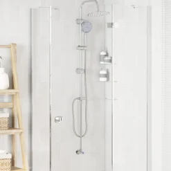 vidaXL Douche systeem zilver 47 x 20 x 95 cm Roestvrij staal