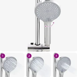 vidaXL Douche systeem zilver 47 x 20 x 95 cm Roestvrij staal