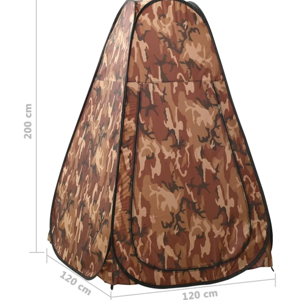 vidaXL Douchetent pop-up camouflage