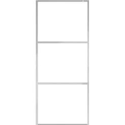vidaXL Douchewanden zilver 80 x 195 cm Glas en Aluminium