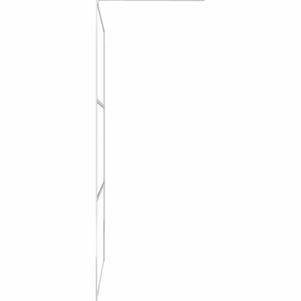 vidaXL Douchewanden zilver 80 x 195 cm Glas en Aluminium