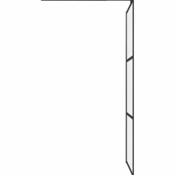 vidaXL Douchewanden Zwart 80 x 195 cm Glas en Aluminium