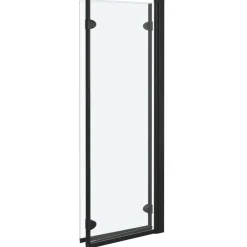 vidaXL Douchewand inklapbaar 3 panelen 130x138 cm ESG zwart