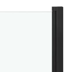 vidaXL Douchewand inklapbaar 3 panelen 130x138 cm ESG zwart