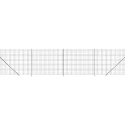 vidaXL Draadgaashek met flens 1,4x10 m antracietkleurig