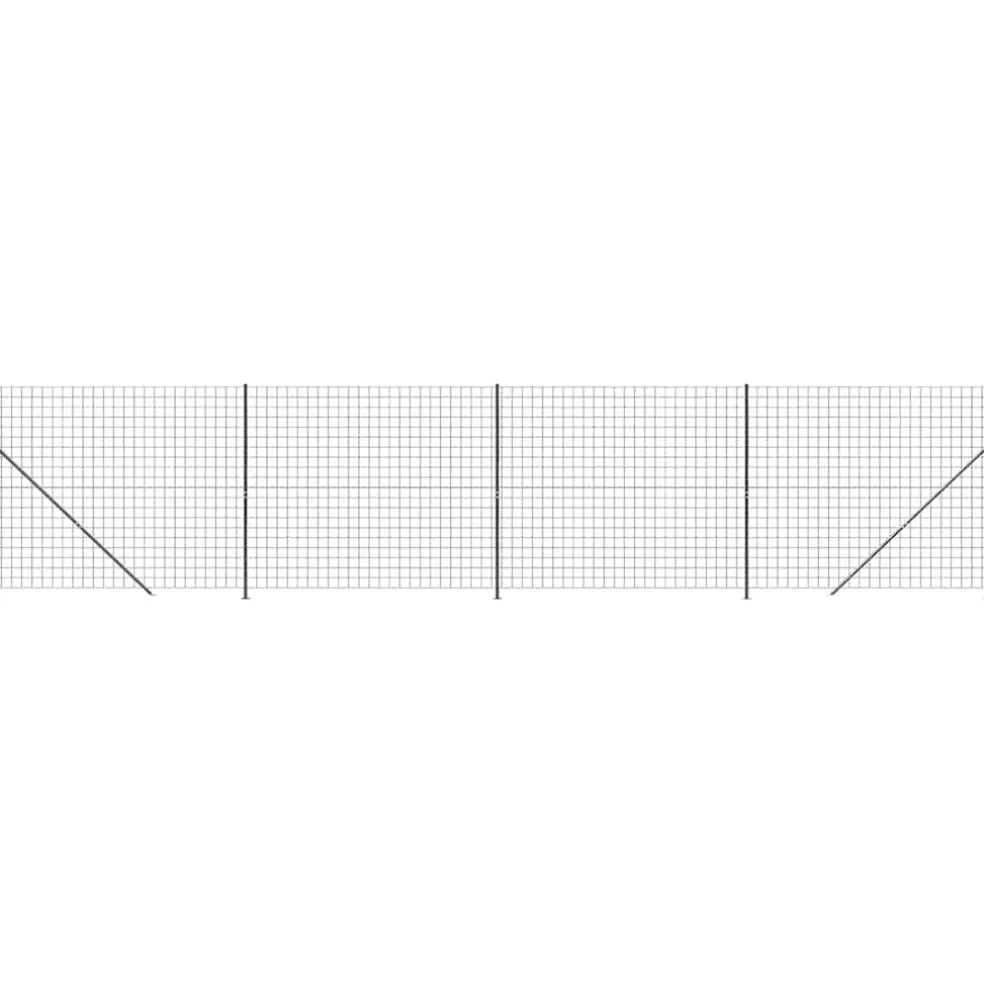vidaXL Draadgaashek met flens 1,4x10 m antracietkleurig