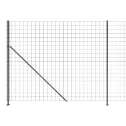 vidaXL Draadgaashek met flens 1,4x10 m antracietkleurig