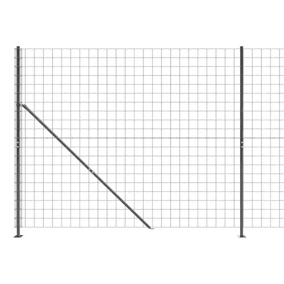 vidaXL Draadgaashek met flens 1,4x10 m antracietkleurig
