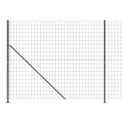 vidaXL Draadgaashek met flens 1,4x10 m antracietkleurig