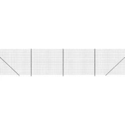 vidaXL Draadgaashek met flens 1,4x10 m antracietkleurig