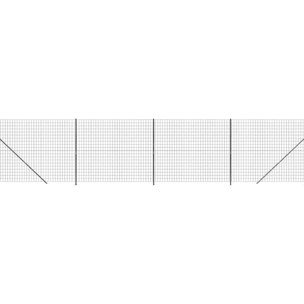 vidaXL Draadgaashek met flens 1,4x10 m antracietkleurig