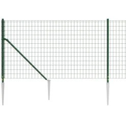 vidaXL Draadgaashek met grondankers 0,8x10 m groen