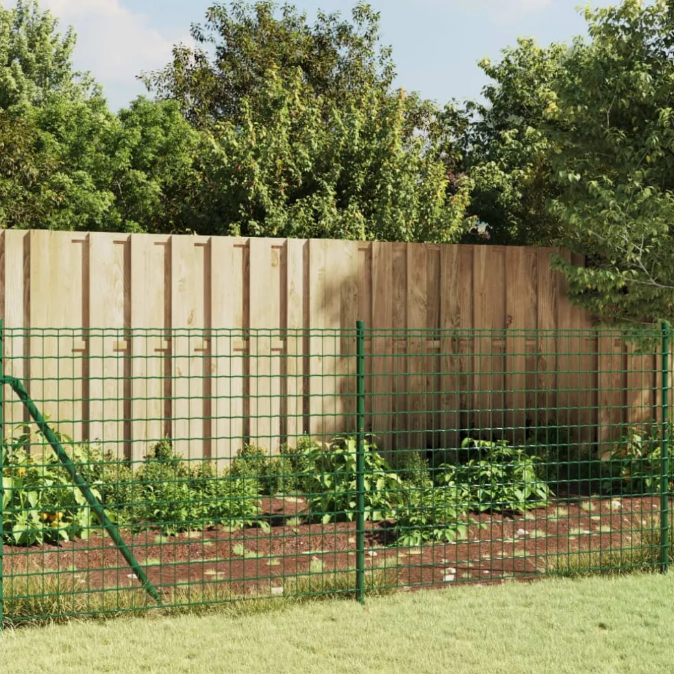 vidaXL Draadgaashek met grondankers 0,8x10 m groen