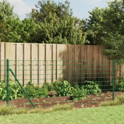 vidaXL Draadgaashek met grondankers 1,1x10 m groen
