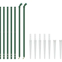 vidaXL Draadgaashek met grondankers 1,1x10 m groen