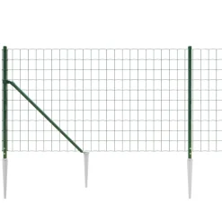 vidaXL Draadgaashek met grondankers 1,1x10 m groen