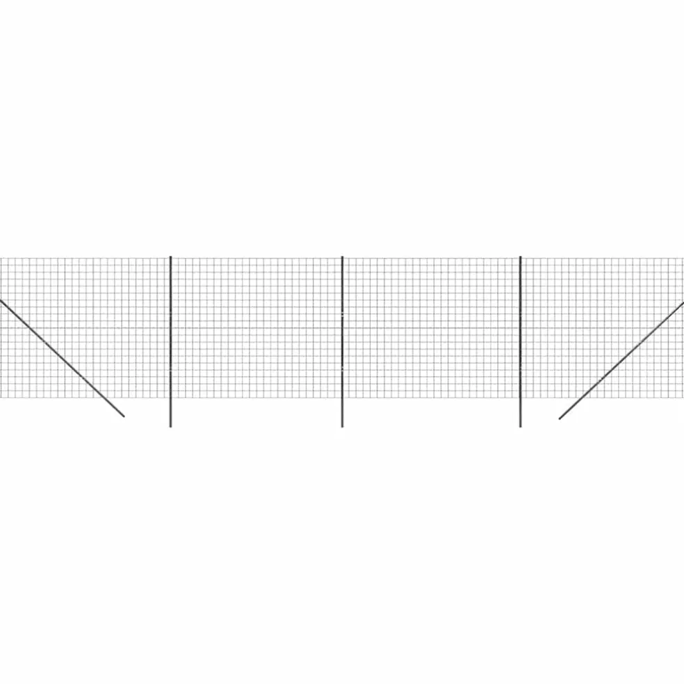 vidaXL Draadgaashek 2,2x10 m gegalvaniseerd staal antracietkleurig