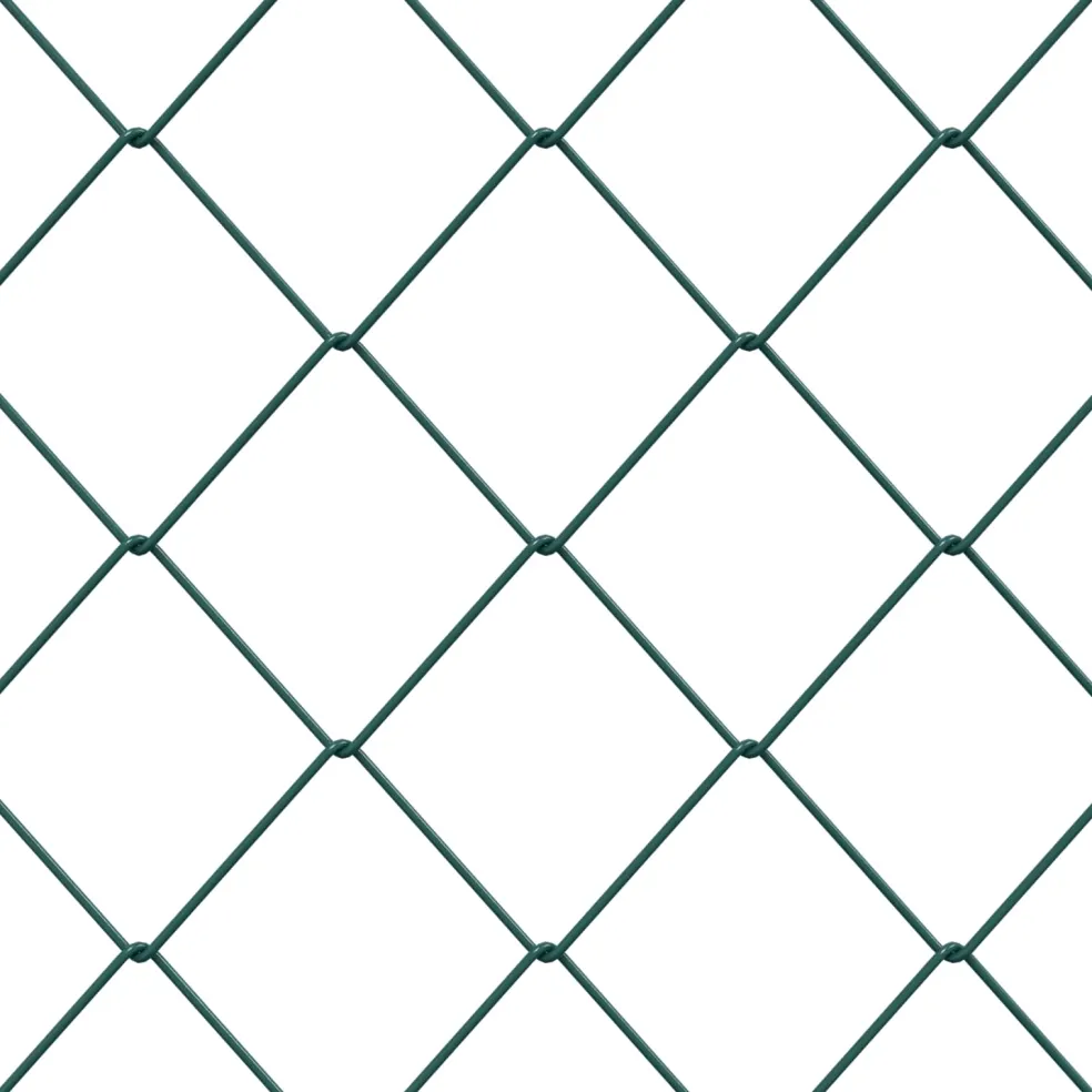 vidaXL Draadgaashek 2 x 10 m Staal Groen