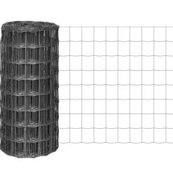 vidaXL Draadhekken PVC-gecoat ijzer Grijs