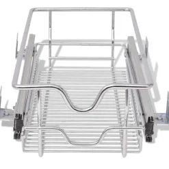 vidaXL Draadmanden uittrekbaar 2 st 300 mm zilverkleurig