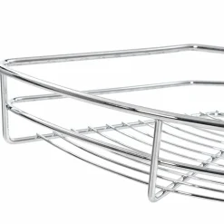 vidaXL Draadmand keuken 2-laags 180 graden 75x38x80 cm zilverkleurig