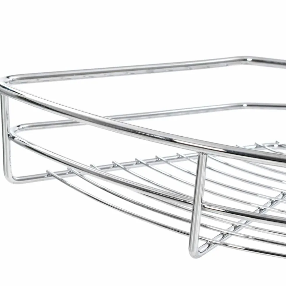vidaXL Draadmand keuken 2-laags 180 graden 75x38x80 cm zilverkleurig