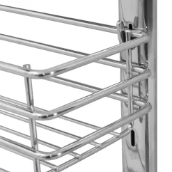 vidaXL Draadmand uittrekbaar 3-laags 47x15,5x55,5 cm zilverkleurig