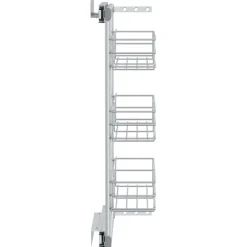 vidaXL Draadmand uittrekbaar 3-laags 47x15,5x55,5 cm zilverkleurig