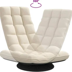 vidaXL Draaibare vloerstoel linnen 70x51x79 cm