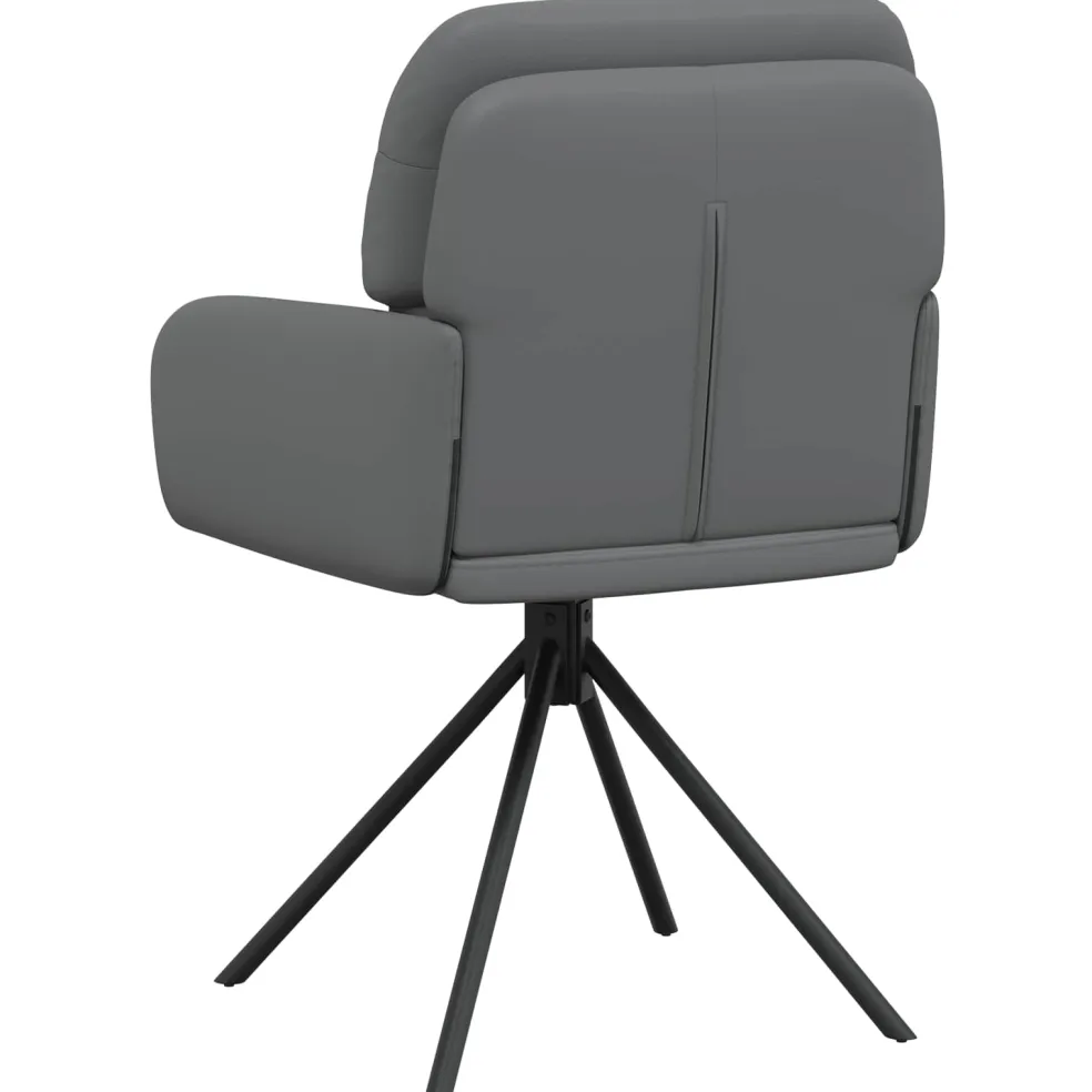 vidaXL Draai Eetstoelen 4 st Kunstleer Grijs 59 x 59,5 x 90 cm