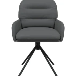 vidaXL Draai Eetstoelen 4 st Kunstleer Grijs 59 x 59,5 x 90 cm