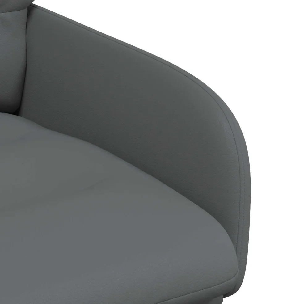 vidaXL Draai Eetstoelen 4 st Kunstleer Grijs 59 x 59,5 x 90 cm