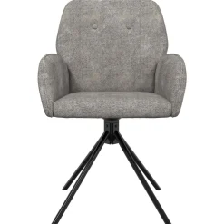 vidaXL Draai Eetstoelen 4 st Nep Suede Leer Lichtgrijs 54 x 55 x 86 cm
