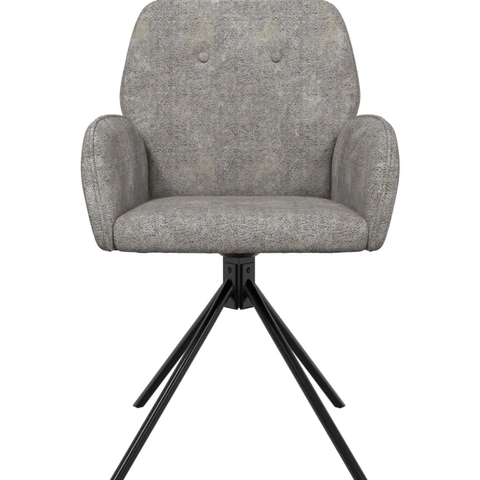 vidaXL Draai Eetstoelen 4 st Nep Suede Leer Lichtgrijs 54 x 55 x 86 cm