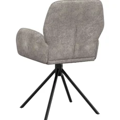 vidaXL Draai Eetstoelen 4 st Nep Suede Leer Lichtgrijs 54 x 55 x 86 cm